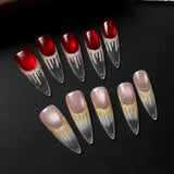 2pcs Reflective Glitter French Nail Art Stickers