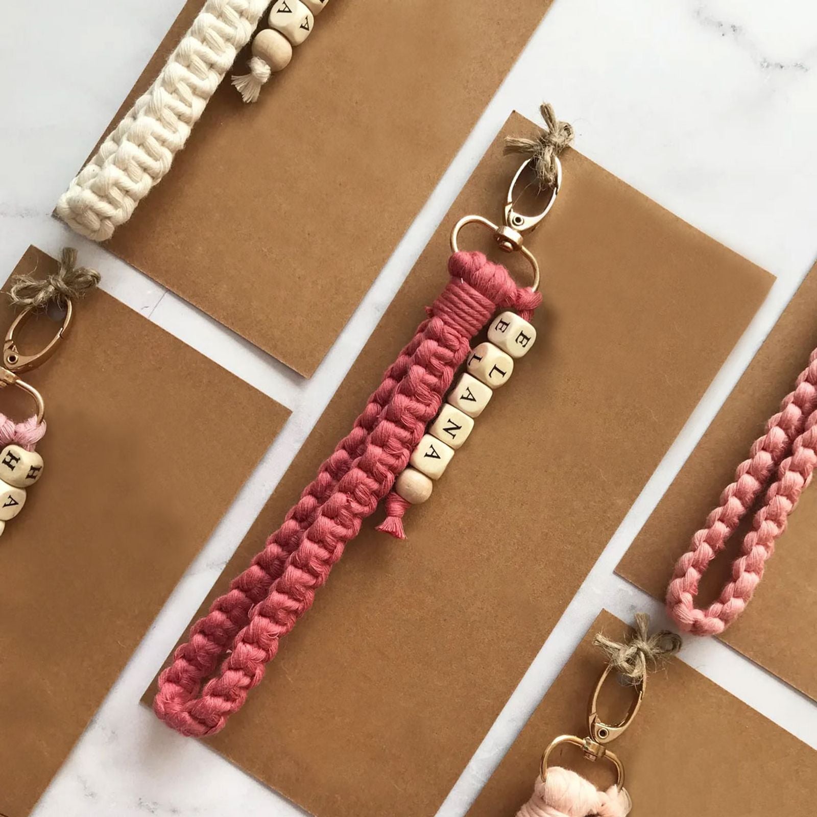 Customized Bohemian Style Bracelet Name Keychain