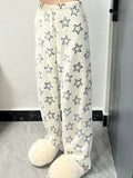 Girls' Thick Star Printed Flannel Sleeping Pants