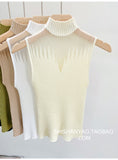 Y2K Mesh Knitted Tank Top for Women