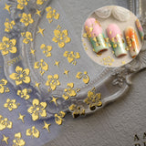 12 Pcs 3D Gold and Silver Star Nail Stickers for DIY Nail Art