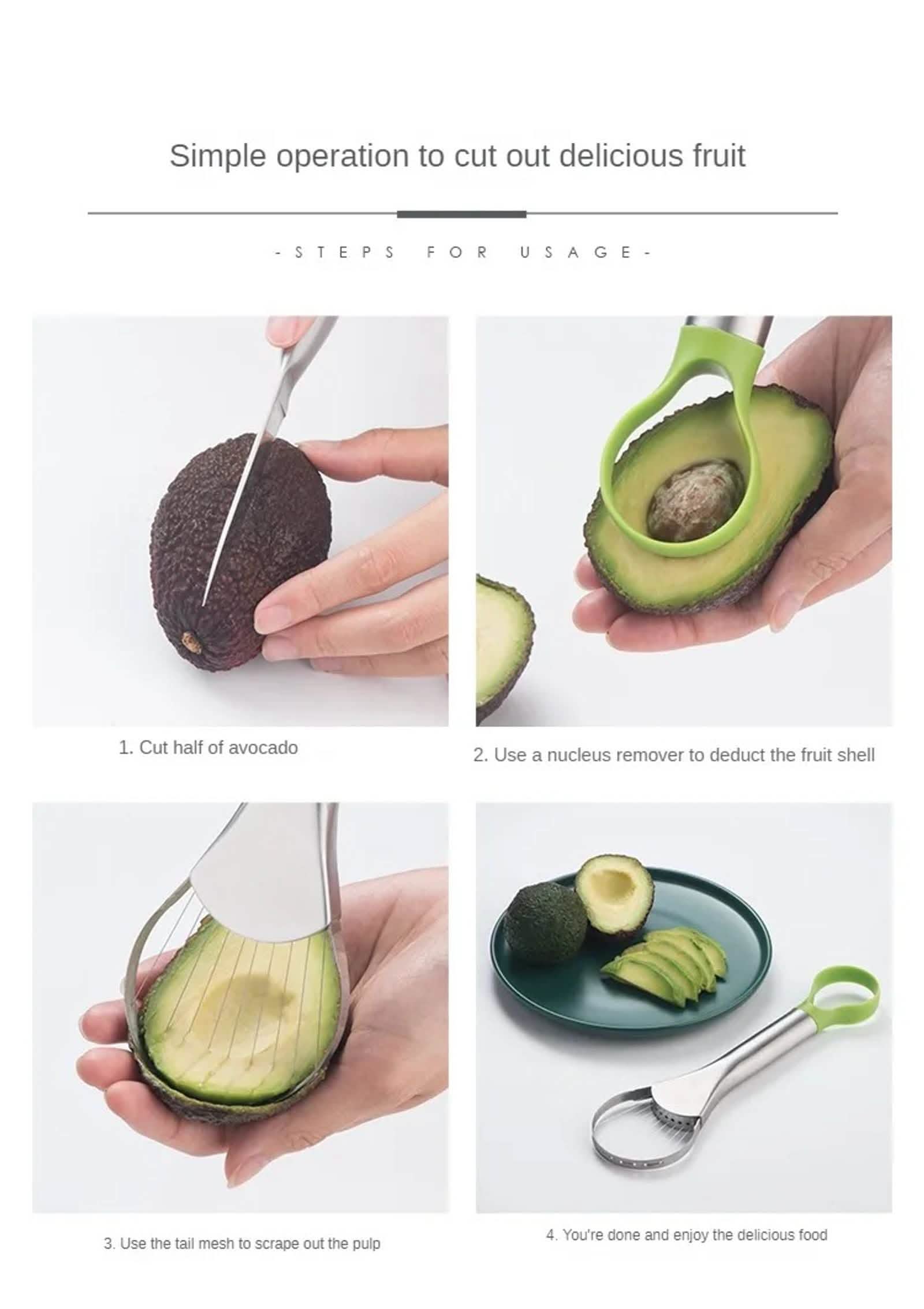 Avocado Knife and Cutter for Kitchen