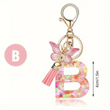 A-Z Letters Keychain Metal Holder for Women