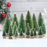 Mini Wooden Christmas Tree in Blue Green White Gold
