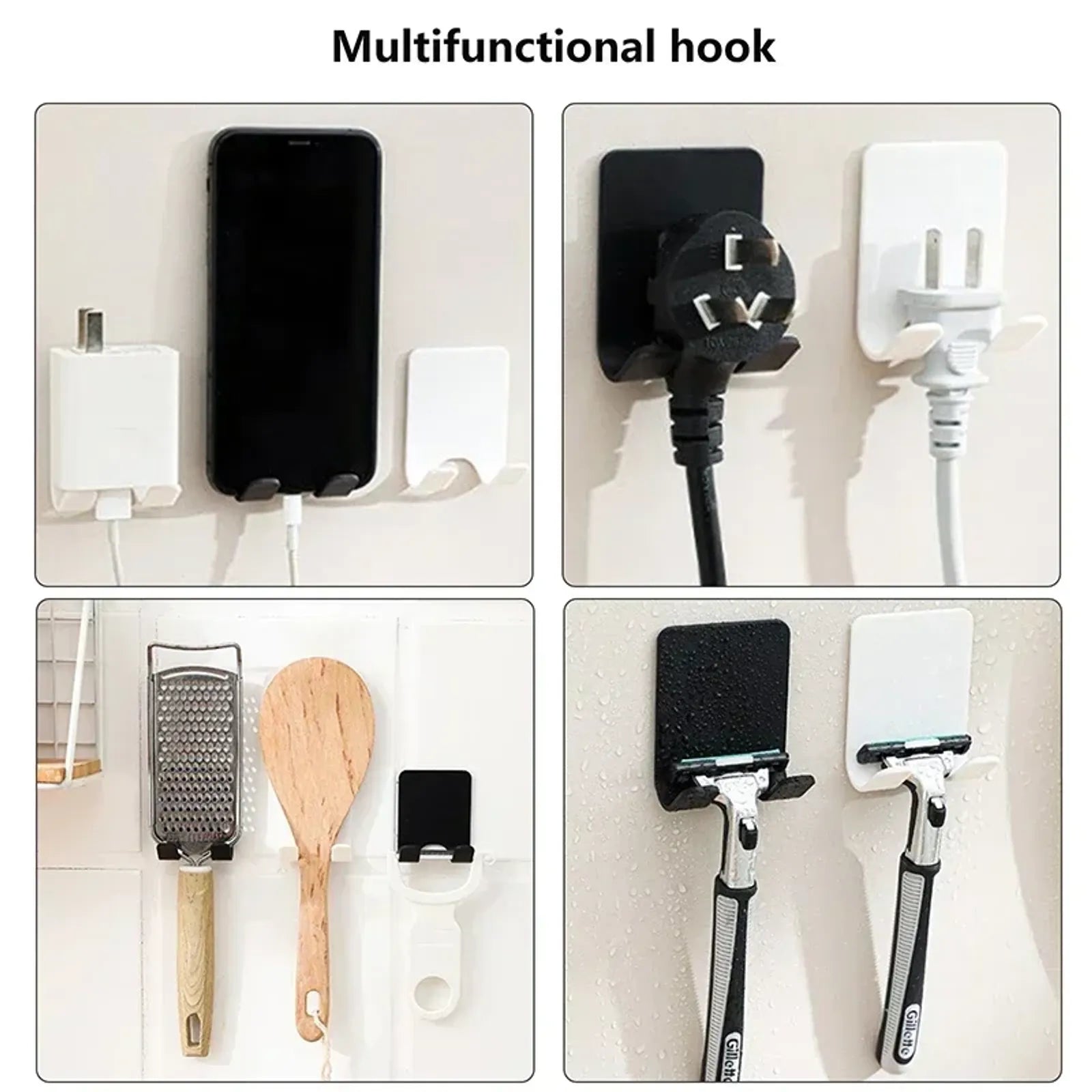 Bathroom Razor Holder Rack - Punch-Free Storage Hook