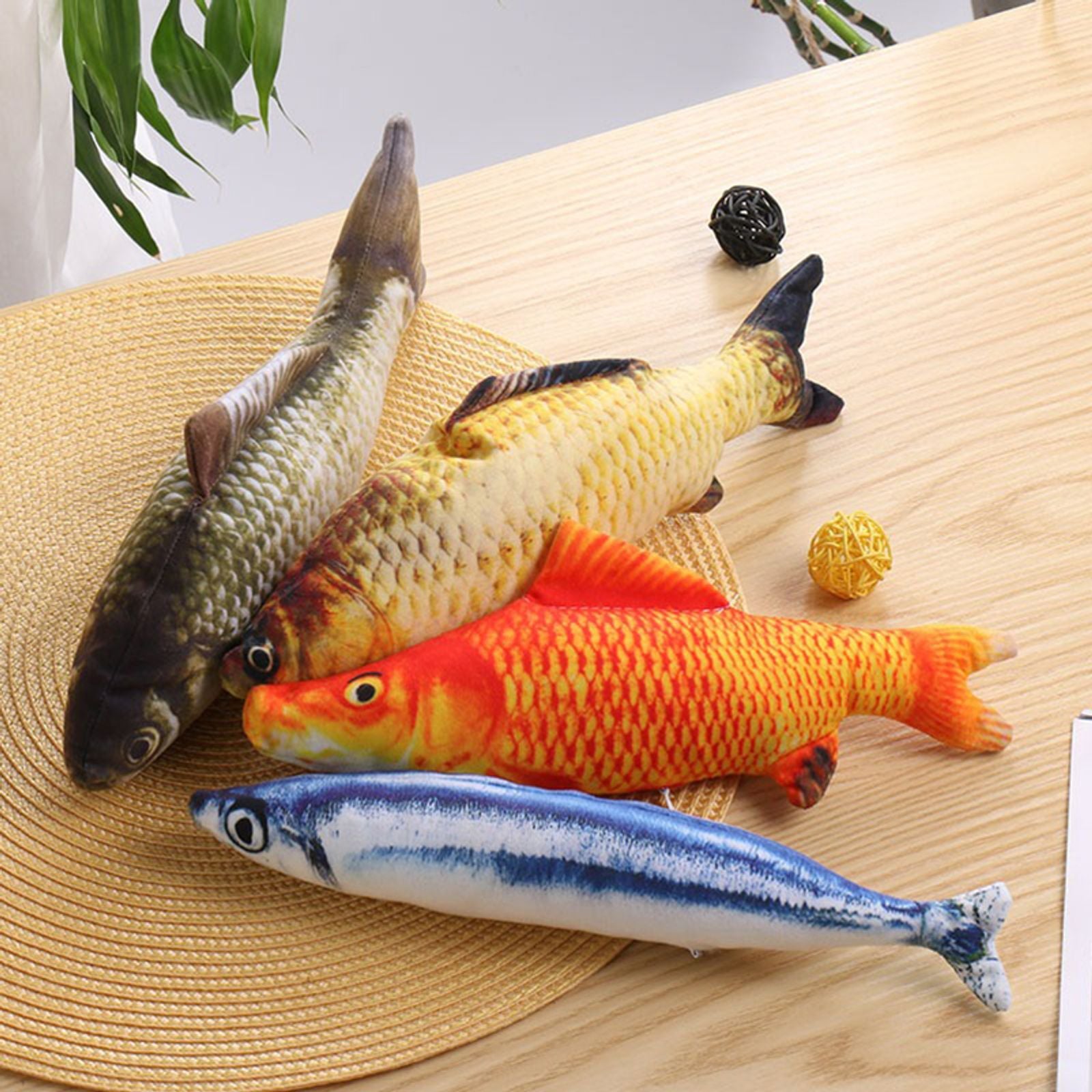 Plush Fish Cat Toy for Teasing and Chewing