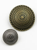 10pcs Vintage Pattern Metal Shank Buttons for Clothing