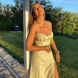 Women's Elegant Floral Beach Long Dress