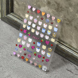 Cute Smiling Face Teddy Bear Nail Stickers