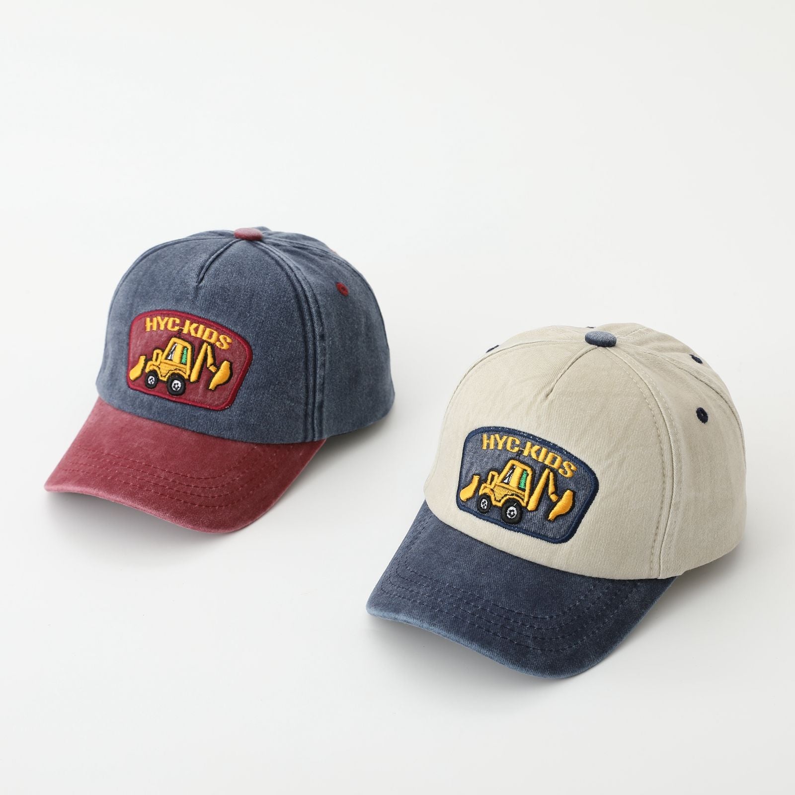 Excavator Embroidered Baseball Cap for Boys