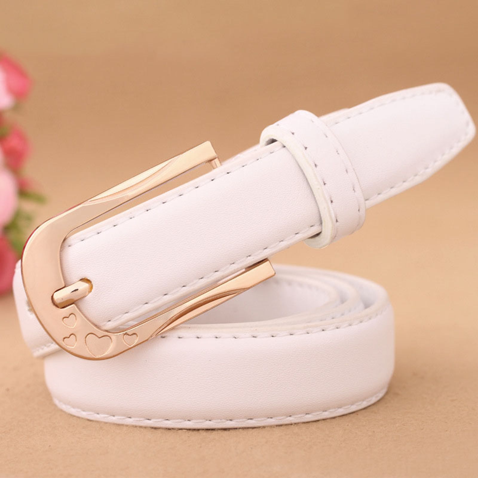 Women's High-Quality PU Leather Trousers Belt