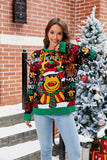Women's Loose-Style Elk Christmas Sweater
