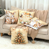 4pcs Merry Christmas Cushion Covers for Home Decoration