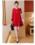 Plus Size Women's Long Sleeve T-Shirt Dress