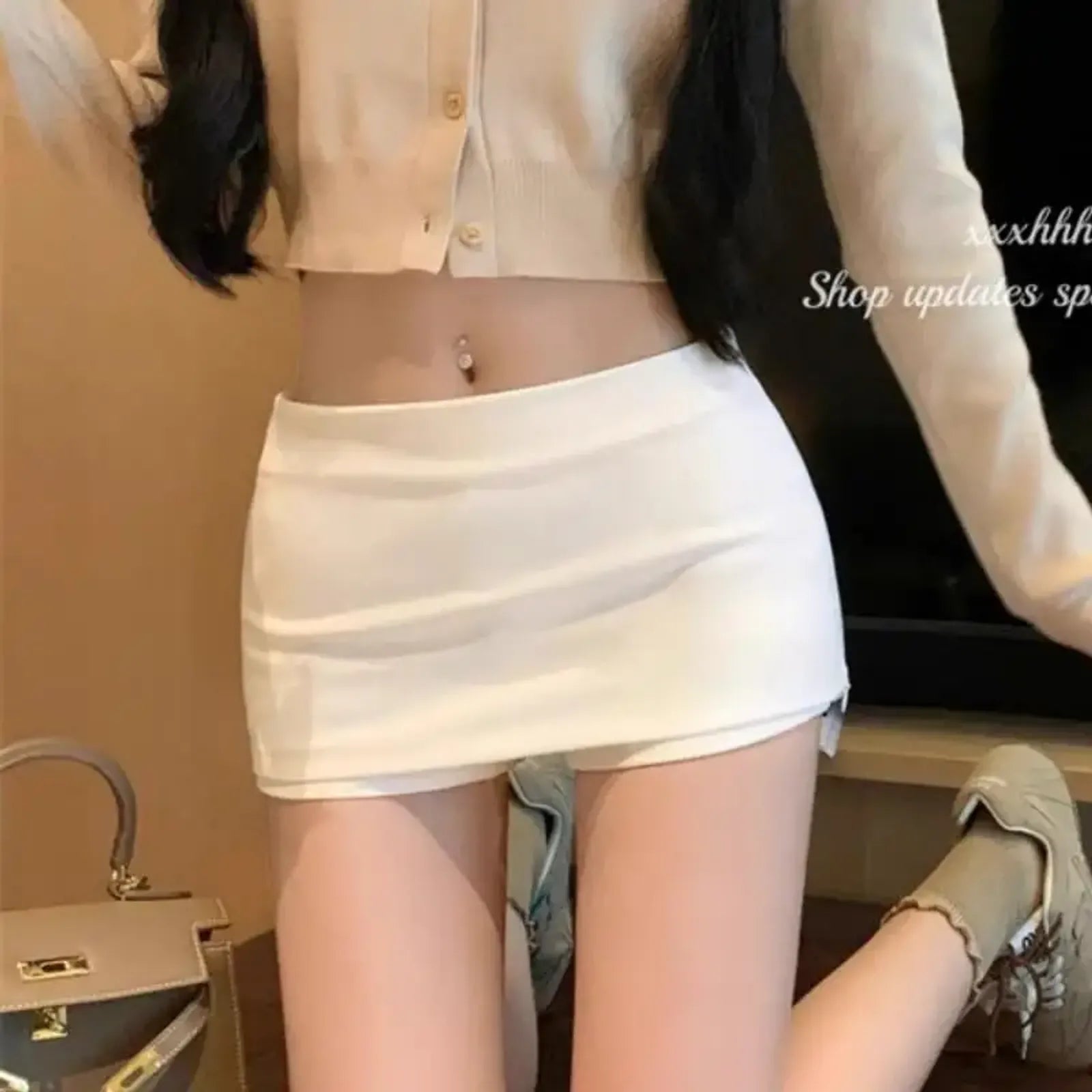 Fashionable A-Line Suit Skirt Pants for Women