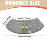 3D Non-Slip Velvet Cobblestone Bath Mat