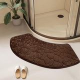 3D Non-Slip Velvet Cobblestone Bath Mat