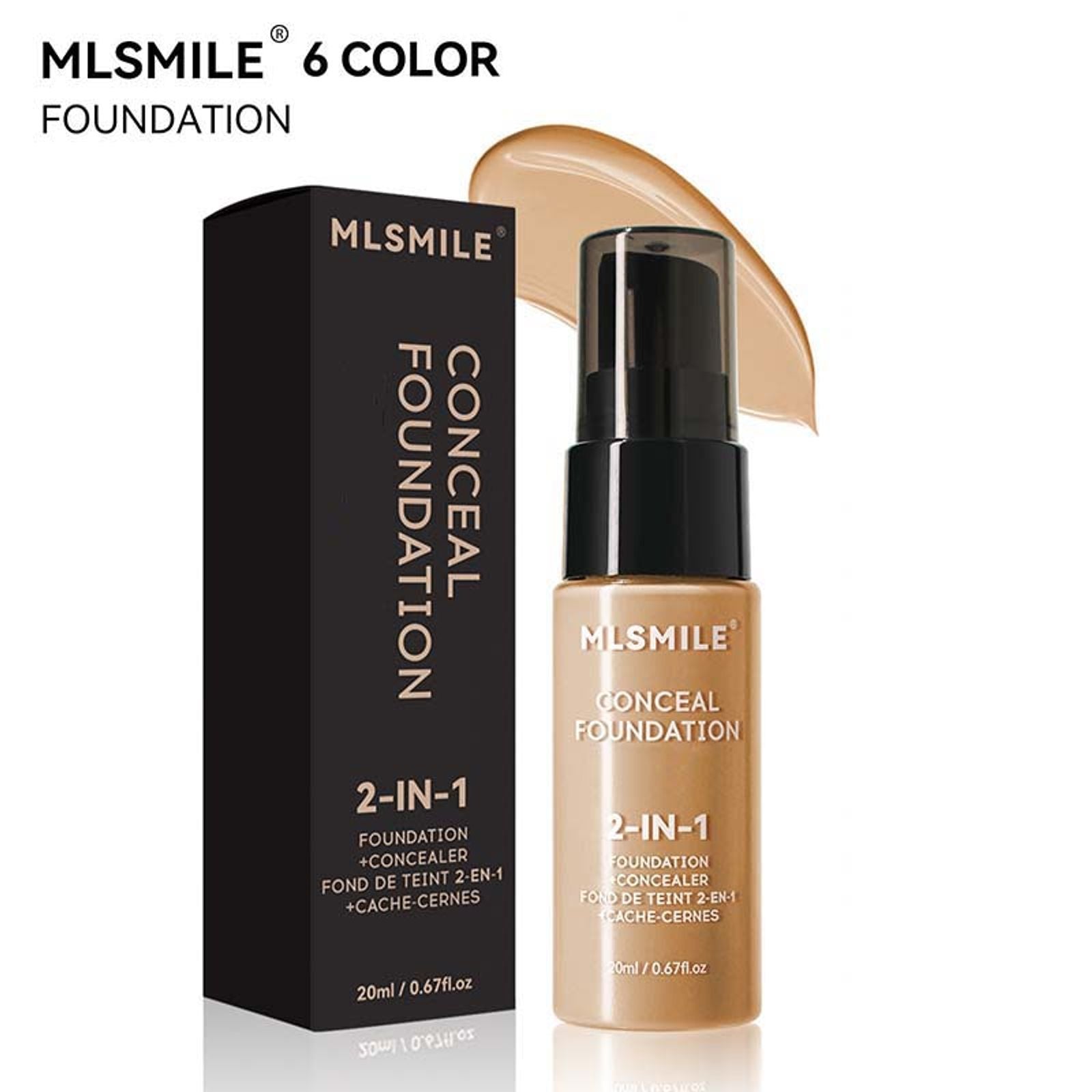 Oil-Control Matte Foundation Cream with Concealer