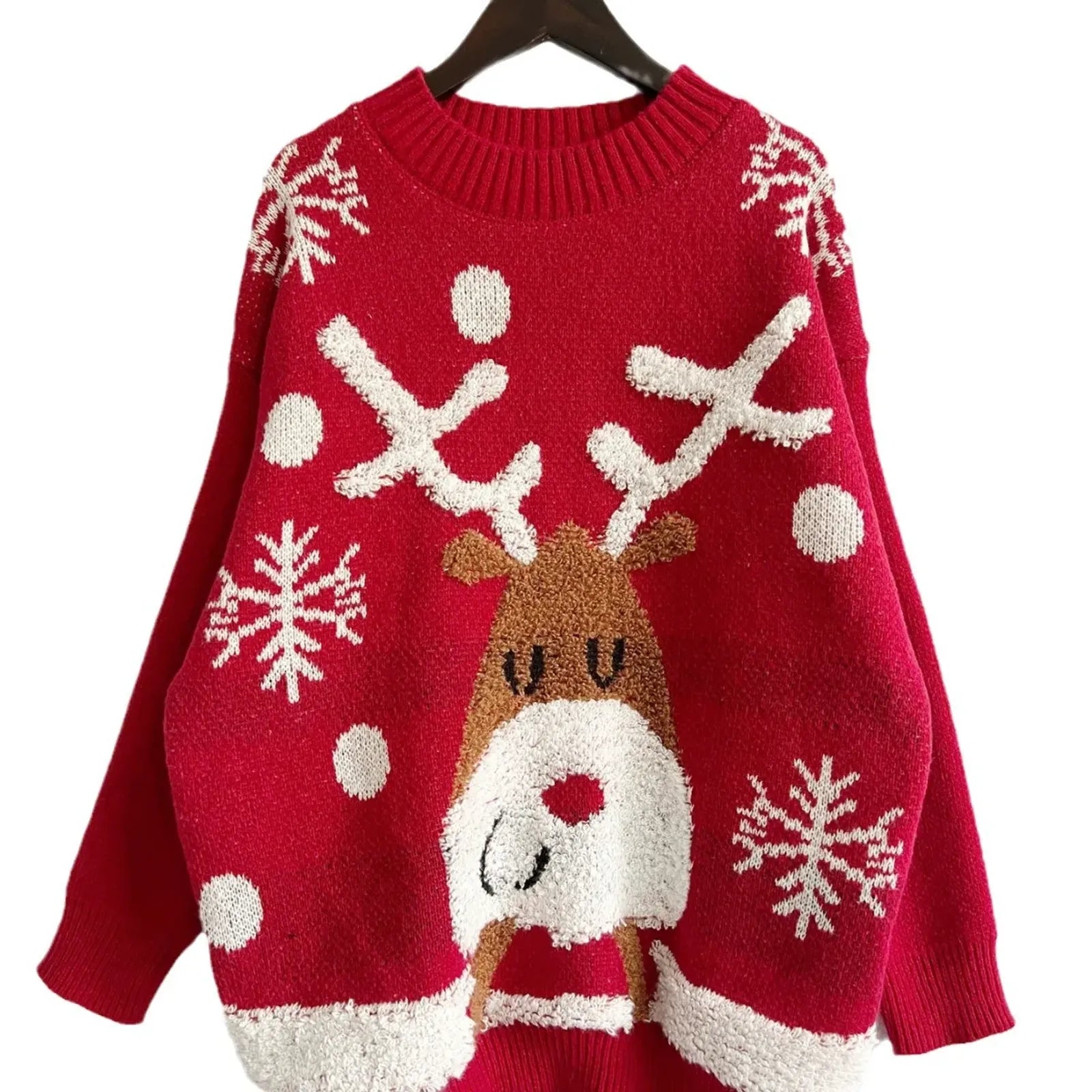 Women's Christmas Elk Pullover Sweater