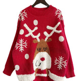 Women's Christmas Elk Pullover Sweater