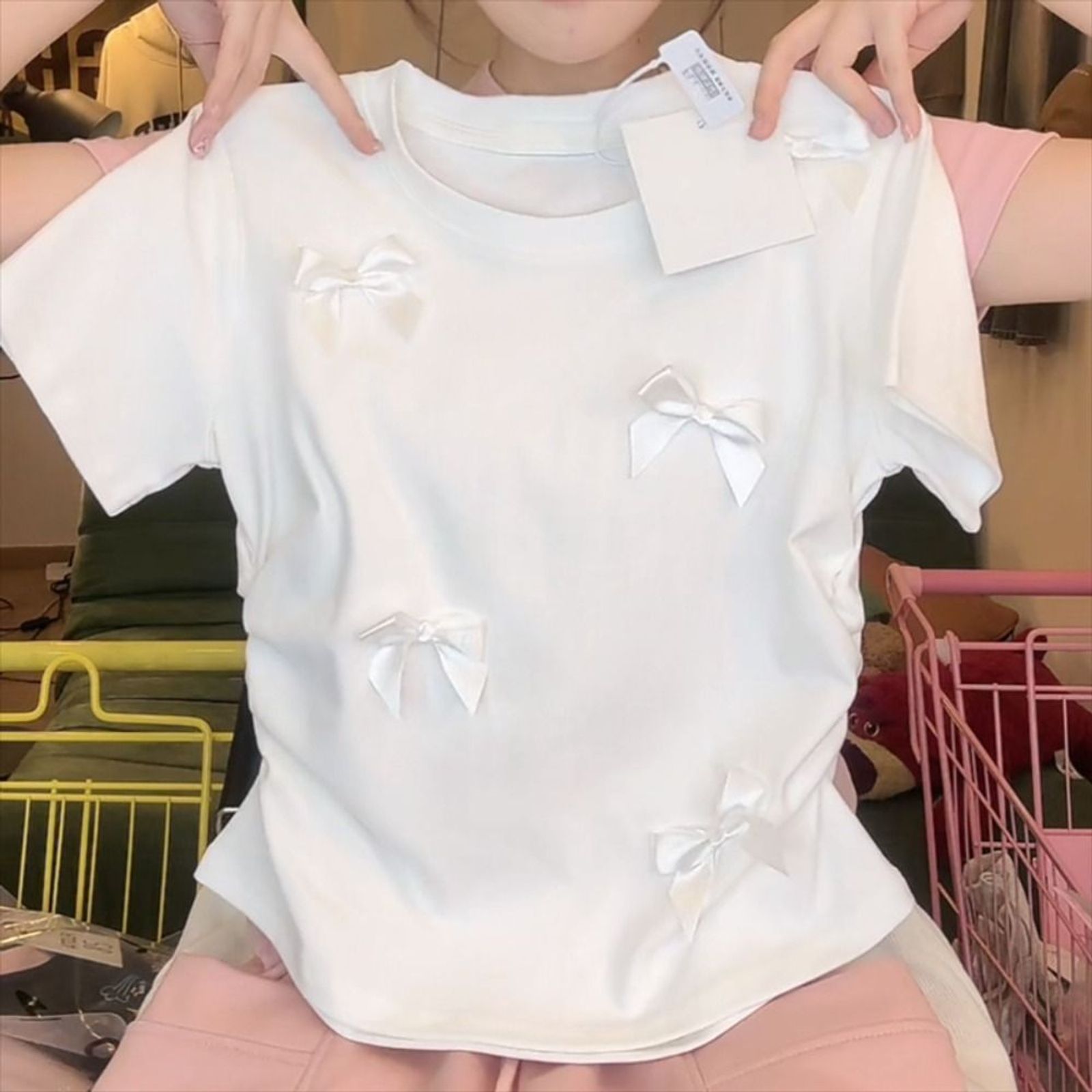 Elegant Ballet Bowknot T-Shirt for Women