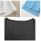 Solid Color Short Sleeve T-Shirt for Women