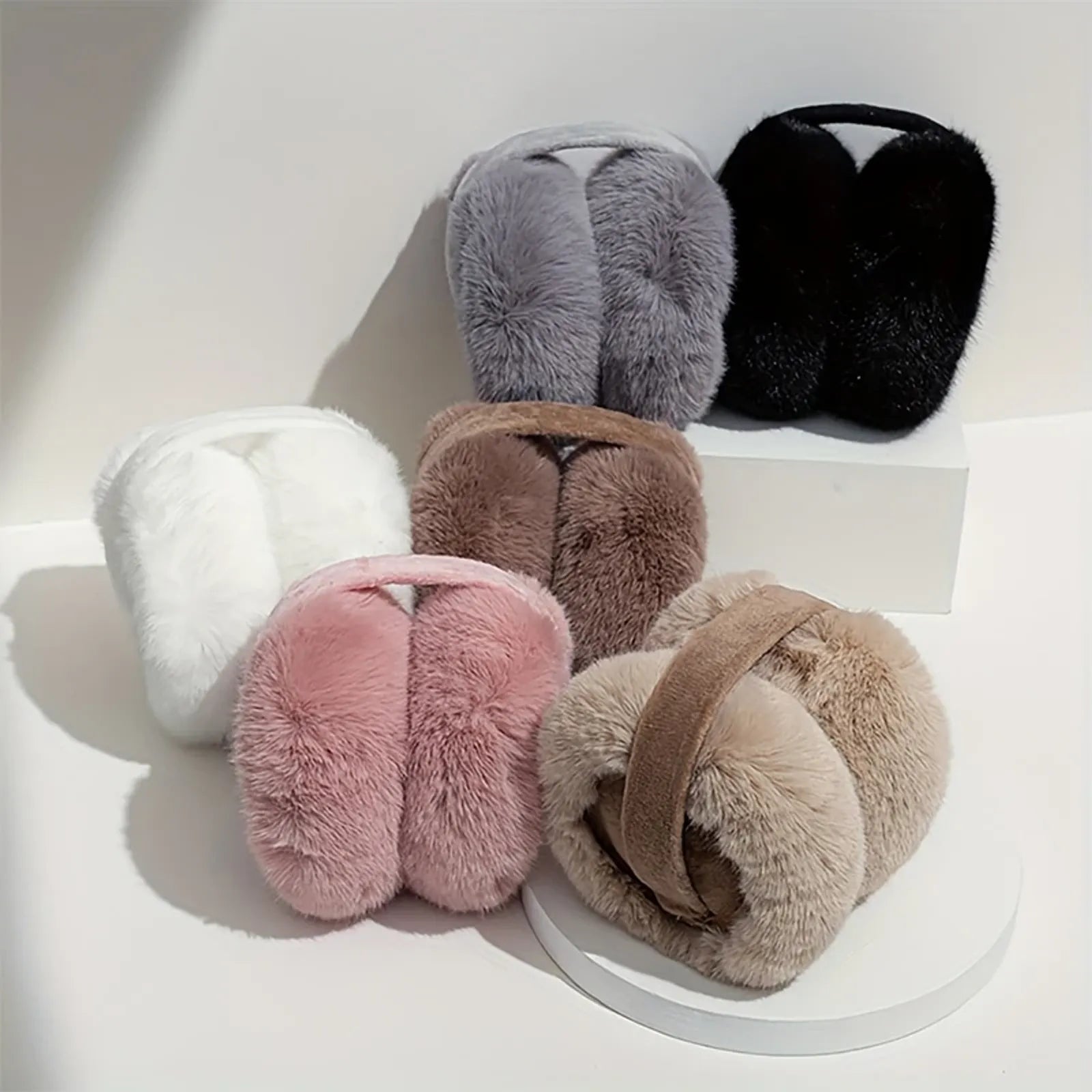 Solid Soft Plush Ear Warmers for Winter