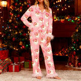 Christmas Pajama Sets for Women - Santa, Tree, Bow Prints