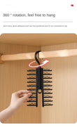 Rotatable 20-Hook Silk Scarf and Tie Storage Rack