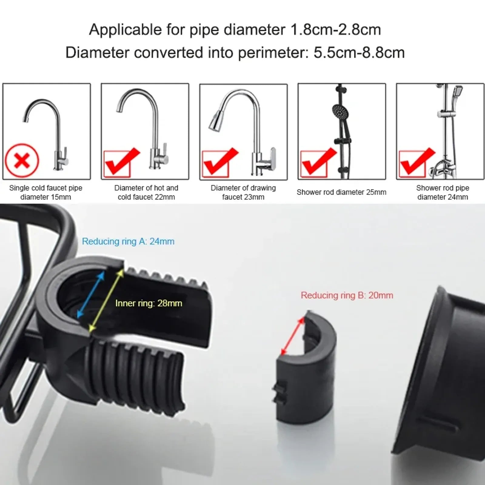 Bathroom Faucet Storage Rack and Shower Soap Holder