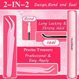 DIY Eyelash Extension Kit with Tweezers and Glue