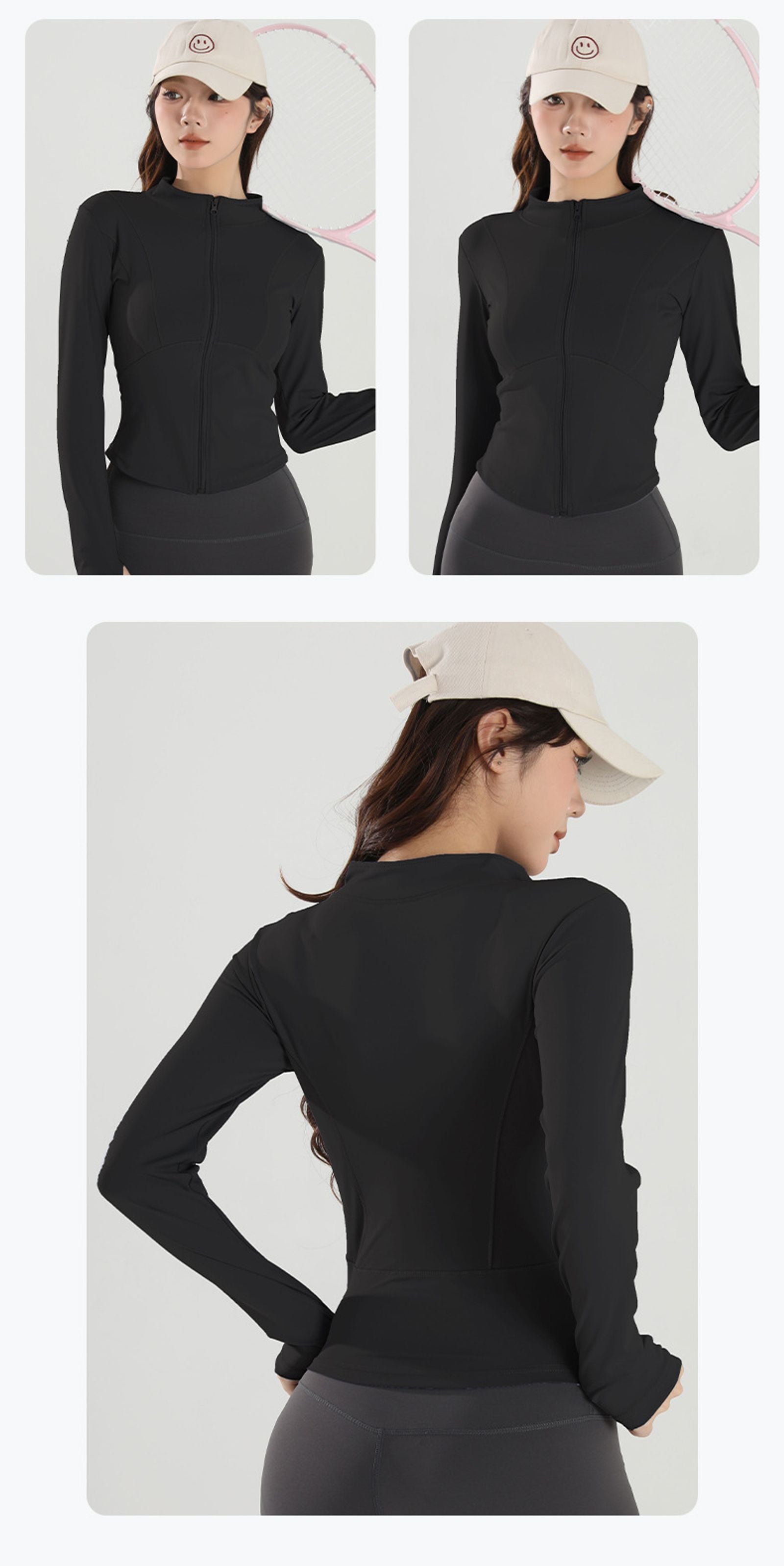 Women's Long-Sleeved Yoga Jacket for Autumn & Winter