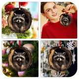 Christmas Animal Acrylic Ornaments - Raccoon, Owl, Bunny, Bird