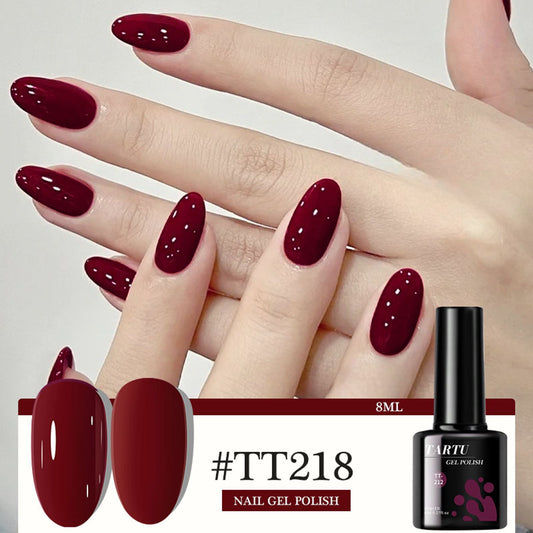 TARTU Gel Nail Polish - Rose Pink, Red, Gray, Burgundy