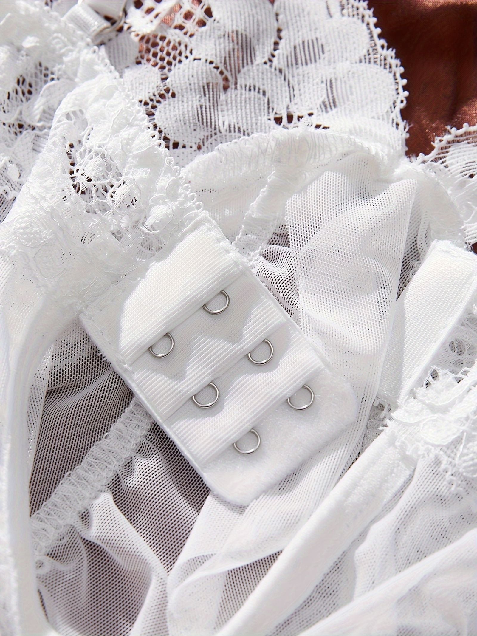 Sexy Lace and Mesh Ruffle Babydoll Dress