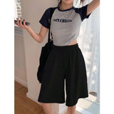 Ladies' Casual Loose Solid Color Shorts with Pockets