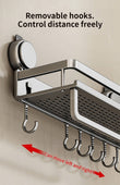 No Drill Suction Cup Bathroom Organizer Rack