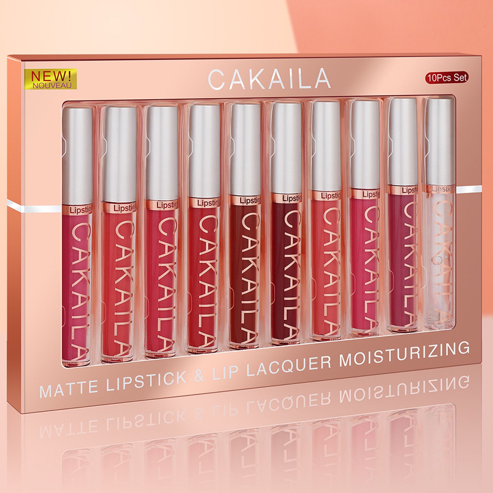 10pcs Nude Lip Gloss Matte Velvet Liquid Lipstick Set