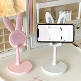 Cute Rabbit Mobile Phone Stand - Adjustable Desktop Holder
