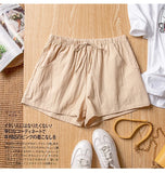 High Waisted Casual Linen Shorts for Women