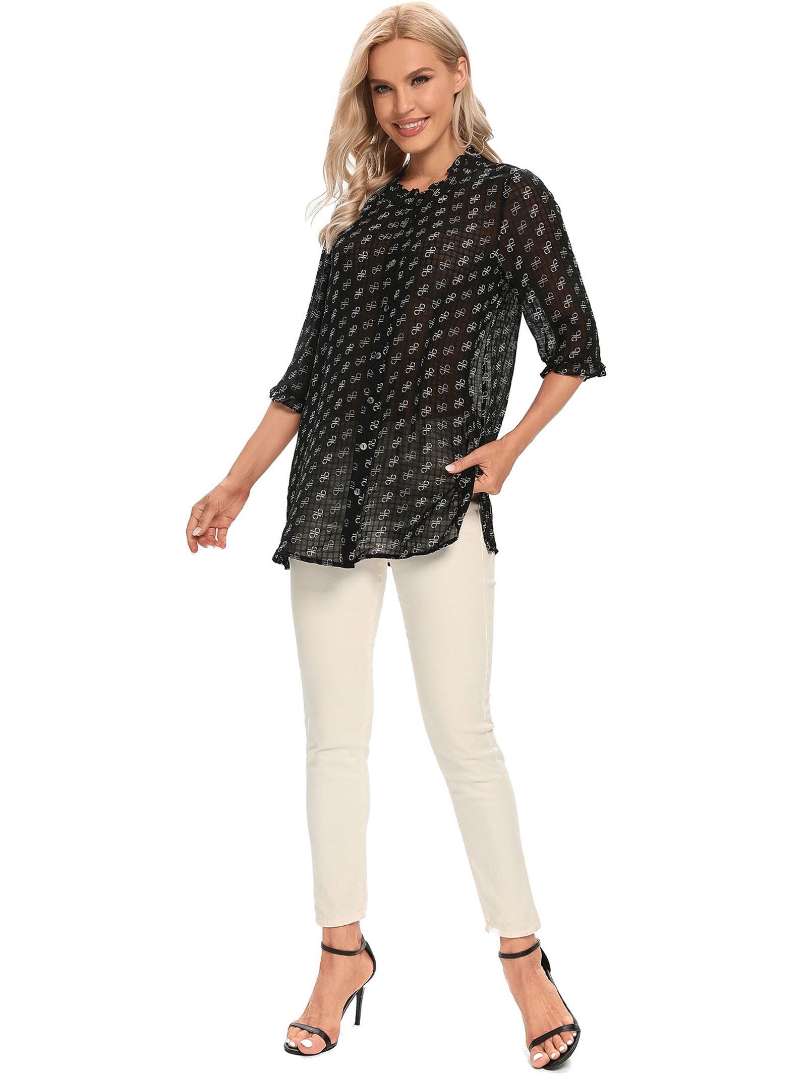 Women's Woven Casual Shirt for Spring and Summer