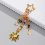 Exquisite Stars and Moon Pendant Keychain for Women