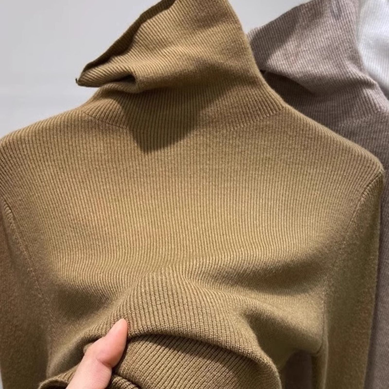 Women's Long Sleeve Turtleneck Knitted Sweater