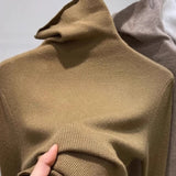 Women's Long Sleeve Turtleneck Knitted Sweater