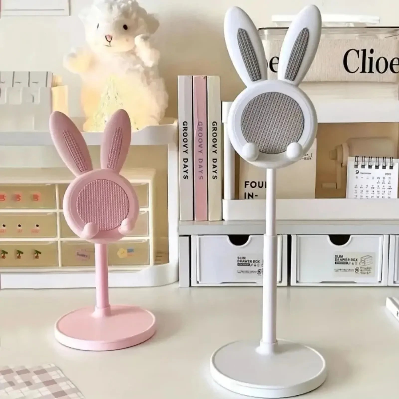 Cute Rabbit Mobile Phone Stand - Adjustable Desktop Holder