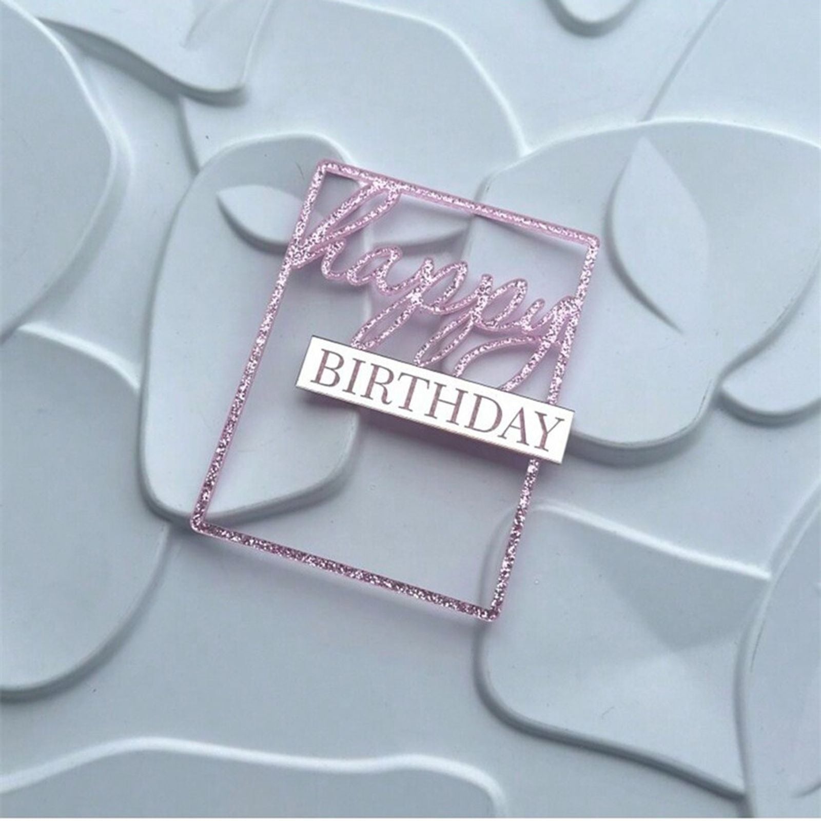 Happy Birthday Acrylic Cake Topper Set - 5pcs