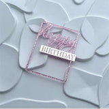Happy Birthday Acrylic Cake Topper Set - 5pcs