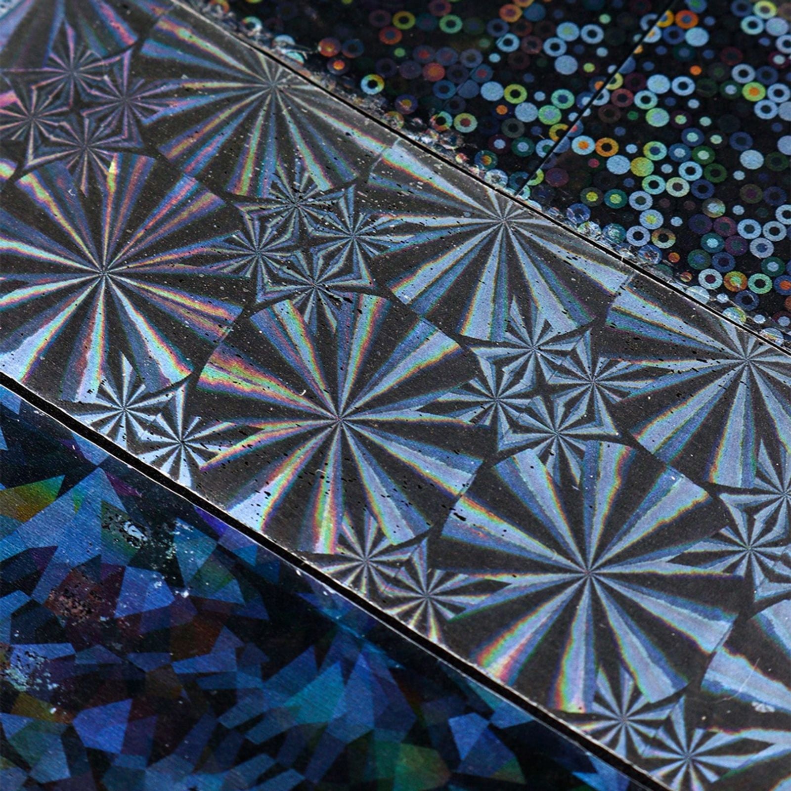 9PCS Nail Transfer Stickers Holographic Design Gel Decals