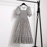 Spring Summer Chiffon A-line Dress for Women