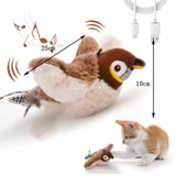 Interactive Rechargeable Chirping Bird Toy for Cats and Dogs